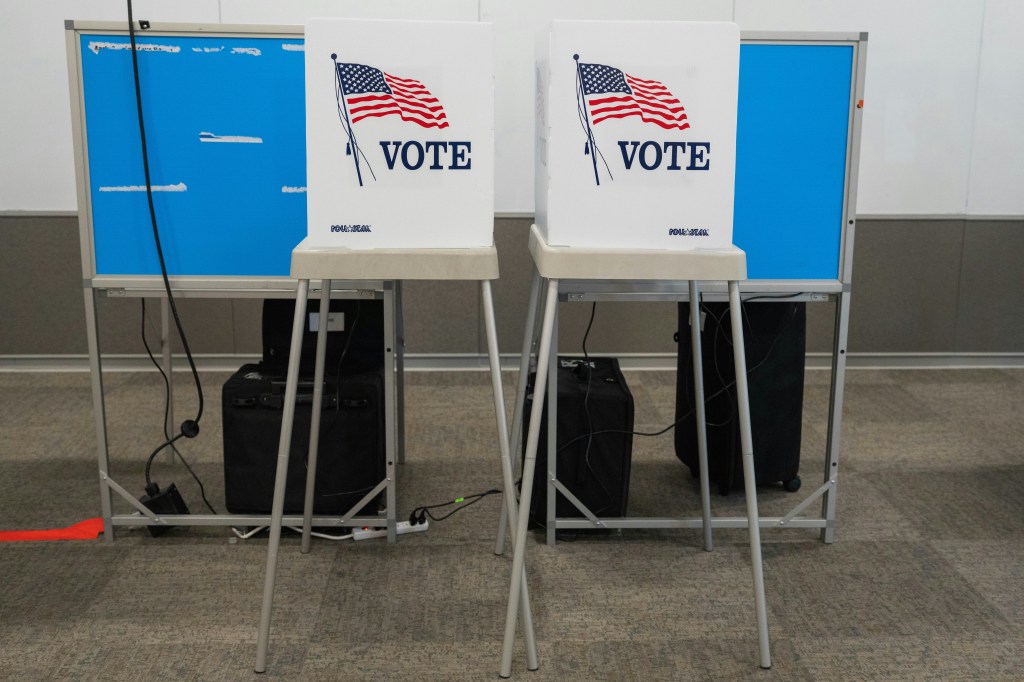 Voting booths.